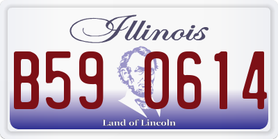 IL license plate B590614