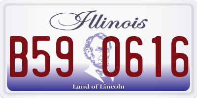 IL license plate B590616
