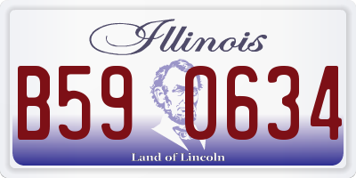 IL license plate B590634