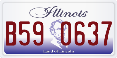 IL license plate B590637