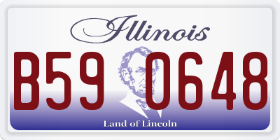 IL license plate B590648
