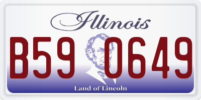 IL license plate B590649