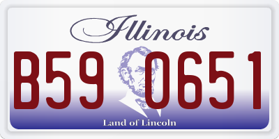 IL license plate B590651