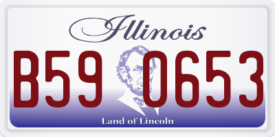 IL license plate B590653
