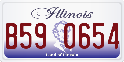 IL license plate B590654
