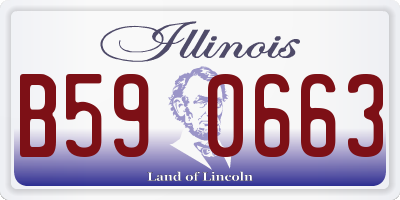 IL license plate B590663