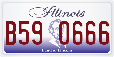 IL license plate B590666