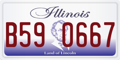 IL license plate B590667