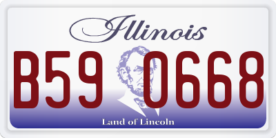 IL license plate B590668