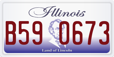 IL license plate B590673