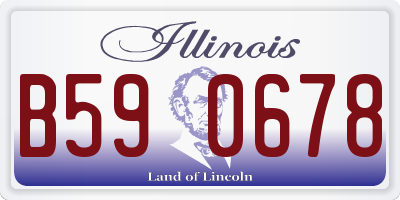 IL license plate B590678