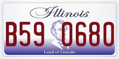 IL license plate B590680