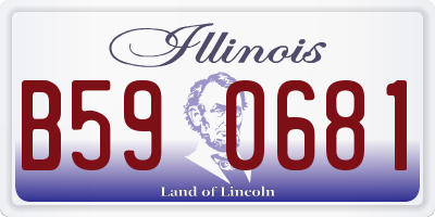 IL license plate B590681