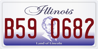 IL license plate B590682