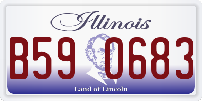 IL license plate B590683