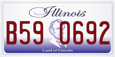 IL license plate B590692