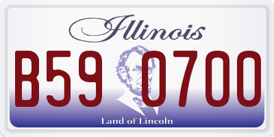 IL license plate B590700