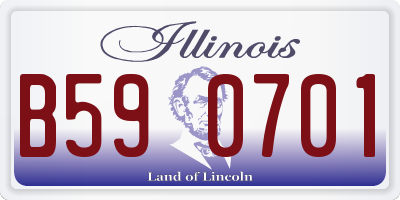 IL license plate B590701