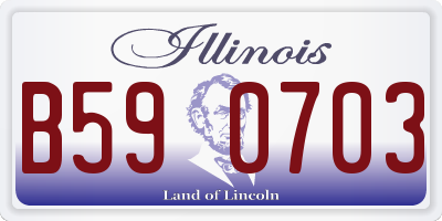 IL license plate B590703