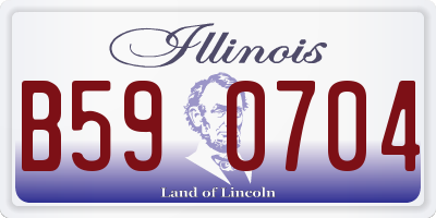 IL license plate B590704