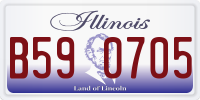 IL license plate B590705