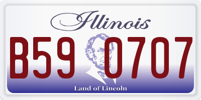 IL license plate B590707