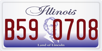 IL license plate B590708