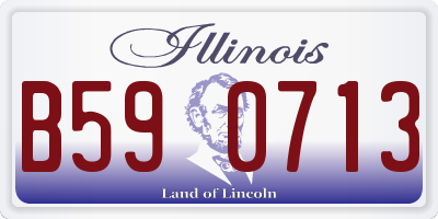 IL license plate B590713