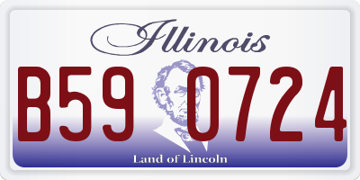 IL license plate B590724