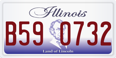 IL license plate B590732
