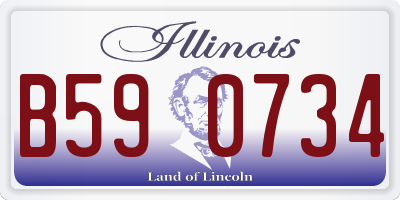 IL license plate B590734