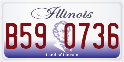 IL license plate B590736