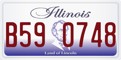 IL license plate B590748