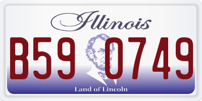 IL license plate B590749