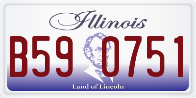 IL license plate B590751