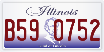 IL license plate B590752