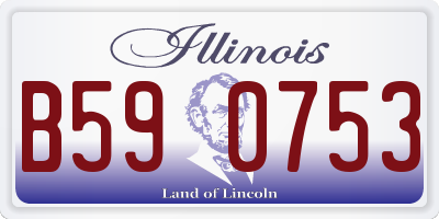 IL license plate B590753