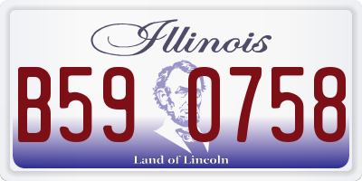 IL license plate B590758