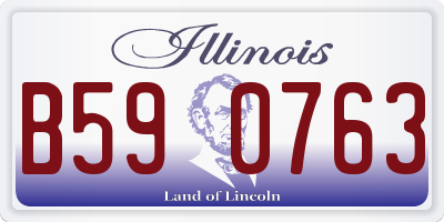 IL license plate B590763