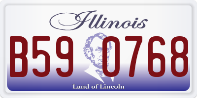 IL license plate B590768