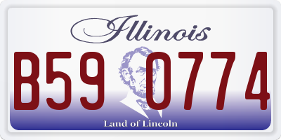 IL license plate B590774
