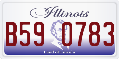IL license plate B590783