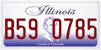 IL license plate B590785