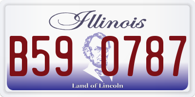 IL license plate B590787