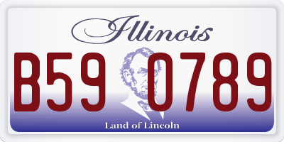 IL license plate B590789