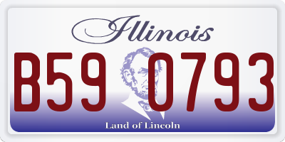 IL license plate B590793