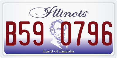 IL license plate B590796