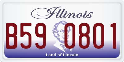 IL license plate B590801