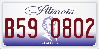 IL license plate B590802