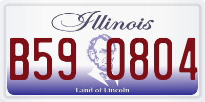 IL license plate B590804
